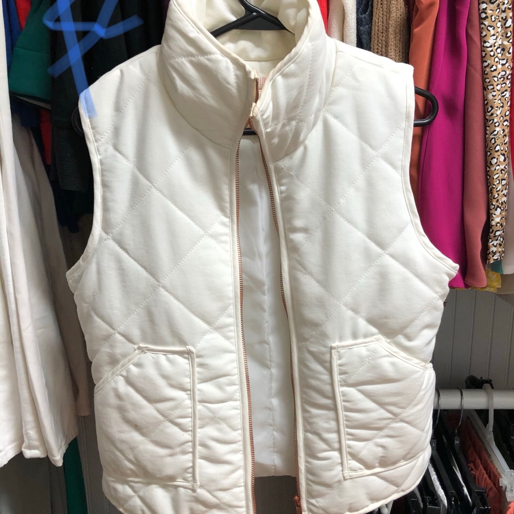 White Puffer Vest